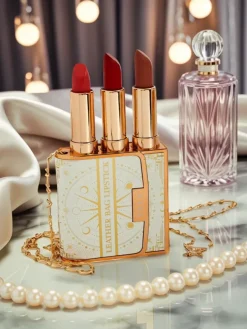 Aphrodite Aurora Luxe — Eleganckie Skorzane Etui z Trio Pomadek 2,5/10ml Amalfi