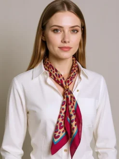 Apollonia Bordowy Szalik Damski z Modnym Wzorem – 100% Poliester Eleganza