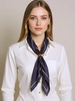 Apollonia Eleganza – apaszka damska czarna z poliestru 69x66 cm