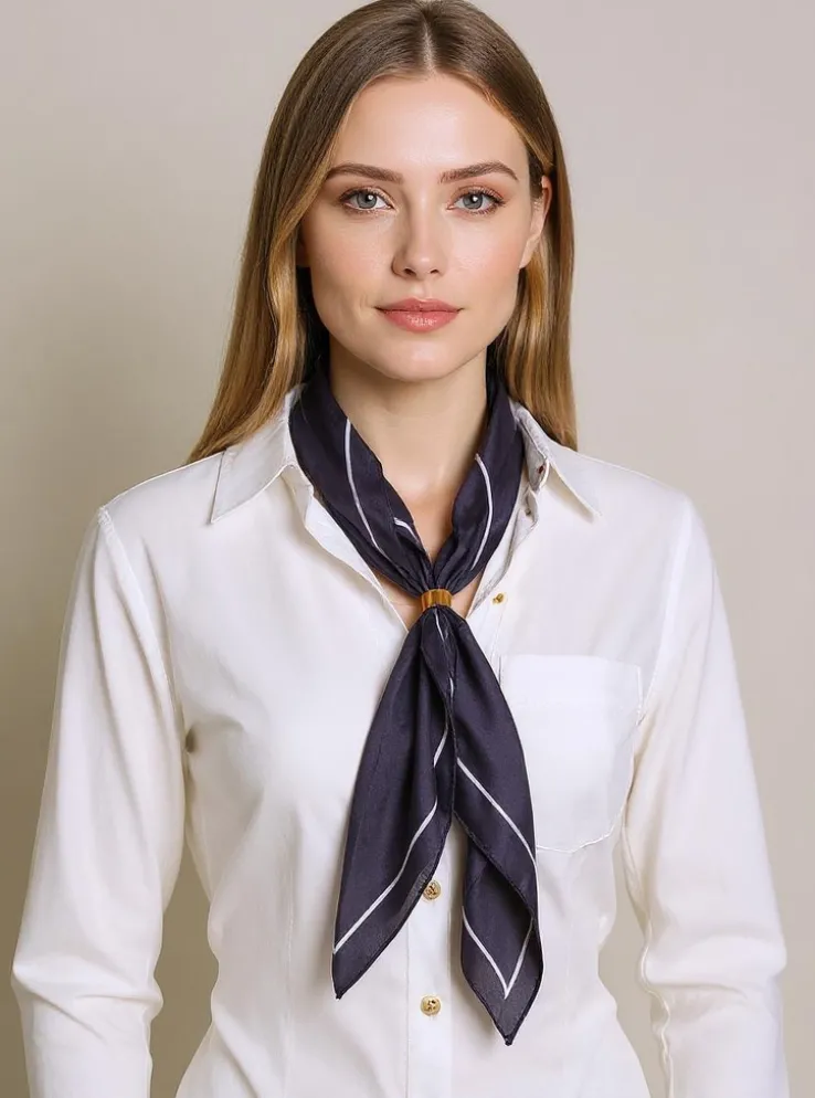 Apollonia Eleganza – apaszka damska czarna z poliestru 69x66 cm