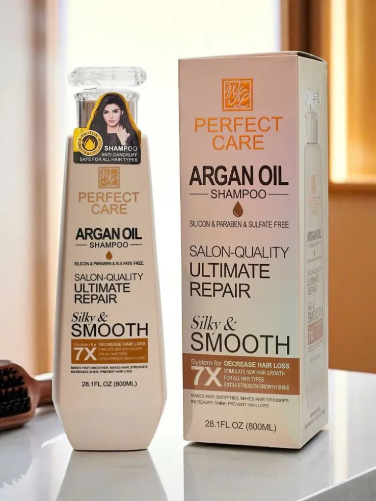 Argento Arganio Silky & Smooth Szampon z Keratyną i Witaminami E+B5 (800ml)