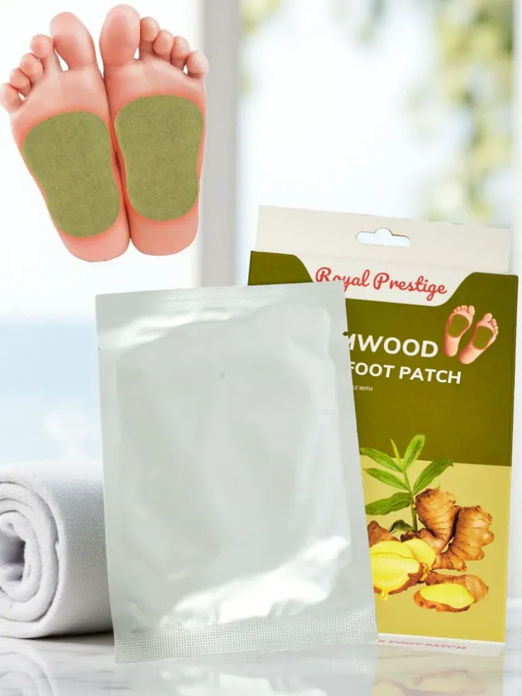 Aura Pedis: Naturalne Plastry Detoksykujace na Stopy z Imbirem i Piołunem 50g