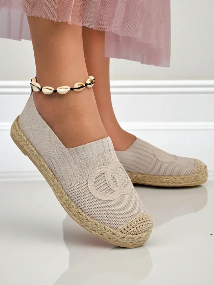 Aurelia Espadryle Royalfashion Beżowe – Płaskie wsuwane buty damskie