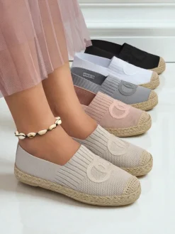 Aurelia Espadryle Royalfashion Beżowe – Płaskie wsuwane buty damskie