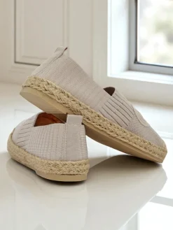 Aurelia Espadryle Royalfashion Beżowe – Płaskie wsuwane buty damskie