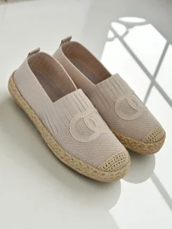 Aurelia Espadryle Royalfashion Beżowe – Płaskie wsuwane buty damskie