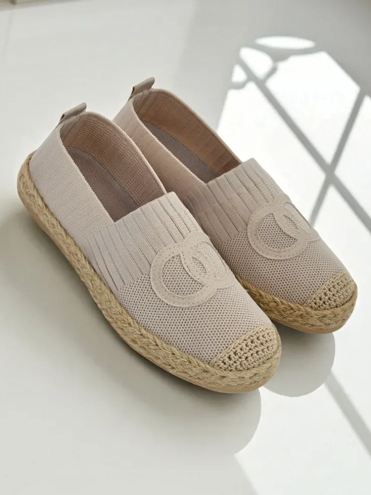 Aurelia Espadryle Royalfashion Beżowe – Płaskie wsuwane buty damskie