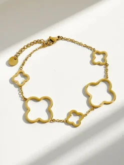 Aurelia Fiore Stella - złota bransoletka z motywem kwiatowym klasyczna