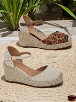 Aurelia Leopard Koturny Royalfashion damskie skóra ekologiczna camel