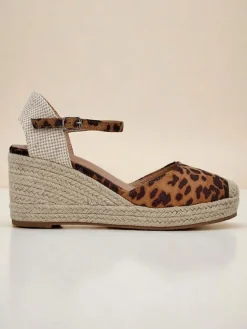 Aurelia Leopard Koturny Royalfashion damskie skóra ekologiczna camel