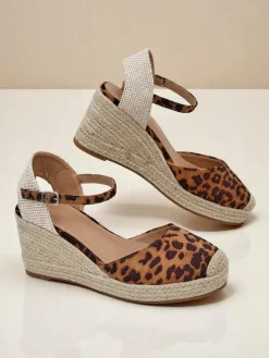 Aurelia Leopard Koturny Royalfashion damskie skóra ekologiczna camel