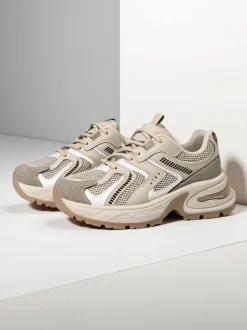 Aurelia Luna damskie sneakersy Royalfashion sznurowane ecru