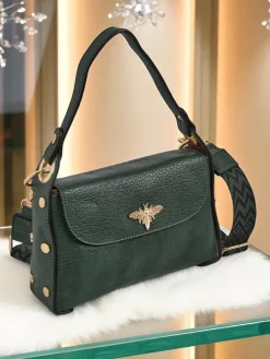 Aurelia Verde – damska torebka ze skóry ekologicznej z ozdobą