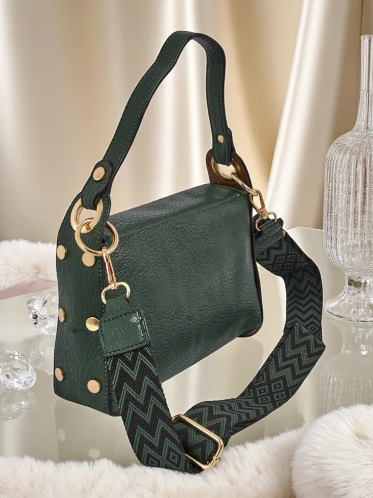 Aurelia Verde – damska torebka ze skóry ekologicznej z ozdobą