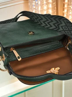 Aurelia Verde – damska torebka ze skóry ekologicznej z ozdobą