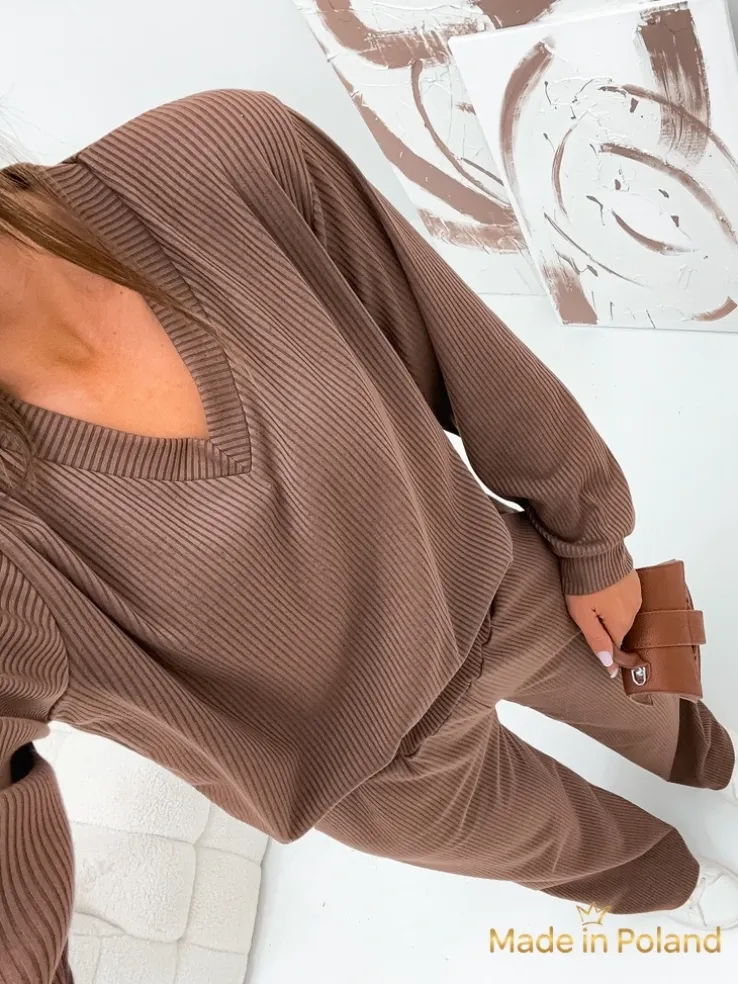 Bawełniany Damski komplet sweterkowy Shadow Line