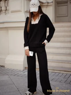 Bawełniany Damski komplet sweterkowy Fissa