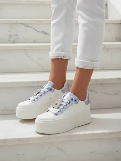 Bella Corsa Ecru Ręcznie Robione Sneakersy Damskie