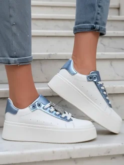 Bella Corsa Ecru Ręcznie Robione Sneakersy Damskie