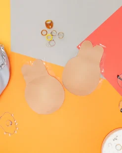 Beżowe damskie nakładki samonośne - Bielizna