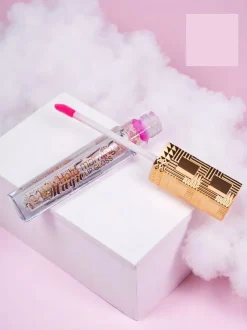 Bezbarwny Błyszczyk do ust 24K nawilżający ze złotymi drobinkami