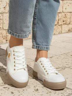 Białe sneakersy damskie Aurelio Canvas