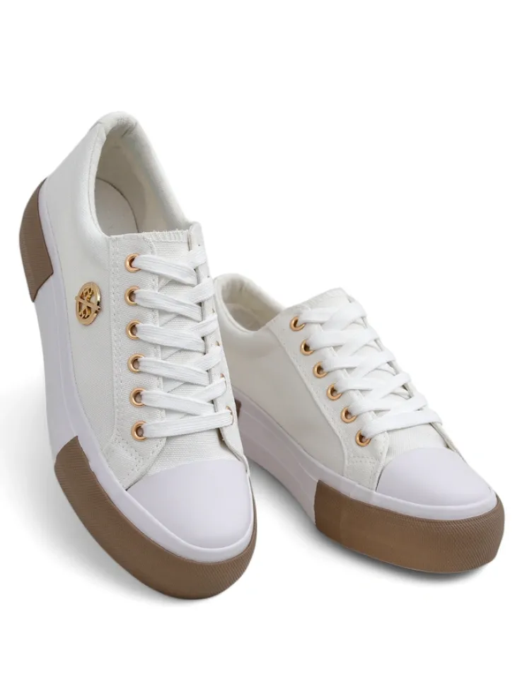 Białe sneakersy damskie Aurelio Canvas