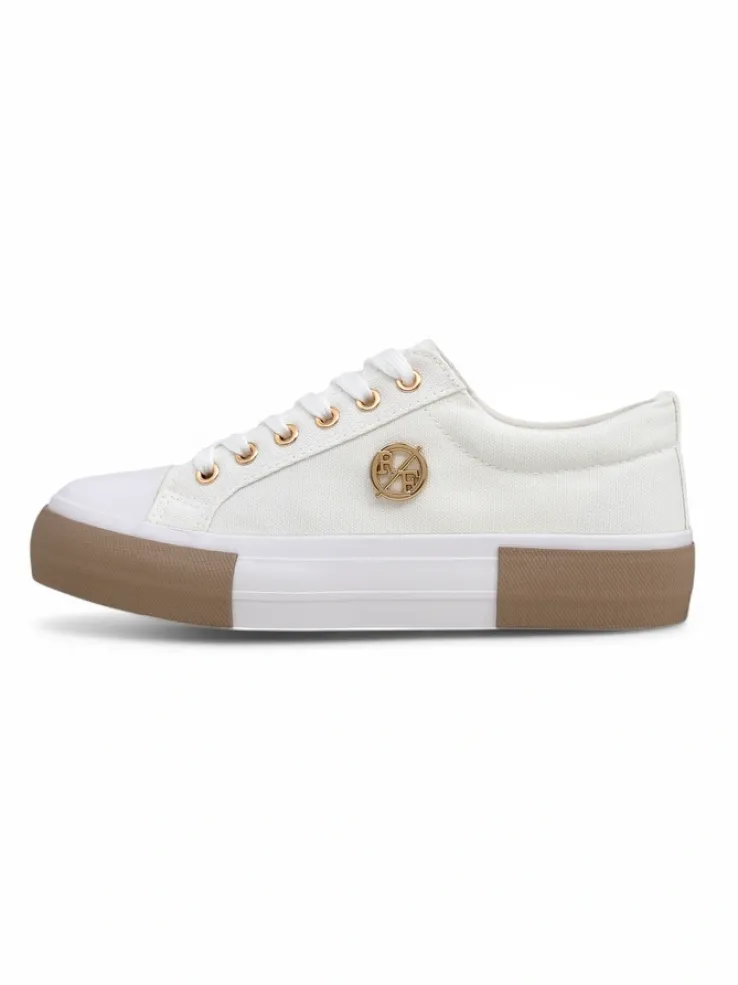 Białe sneakersy damskie Aurelio Canvas