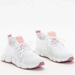 Biało- różowe sportowe buty damskie Baym - Obuwie