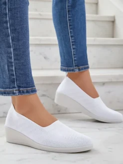 Biały Kwiat Thermis - Stylowe Damskie Obuwie na Koturnie