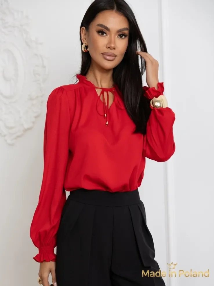 Bluzka damska z ozdobnym dekoltem Frankie
