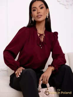 Bluzka damska z ozdobnym dekoltem Frankie