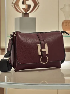 Bordowa Torebka Elena z Eko Skóry