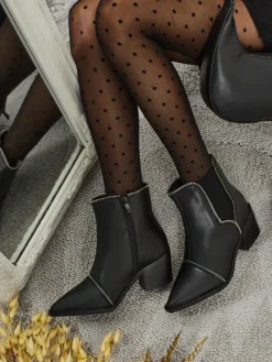 Botki damskie eko skórzane na słupku Omen Glade