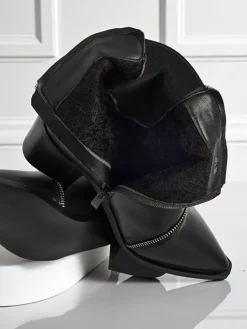 Botki damskie eko skórzane na słupku Omen Glade