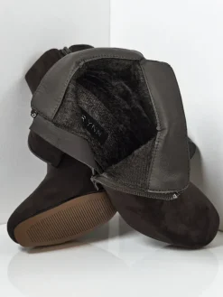 Botki damskie eko zamszowe z dżetami Selva
