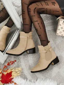 Botki damskie eko zamszowe Calivra