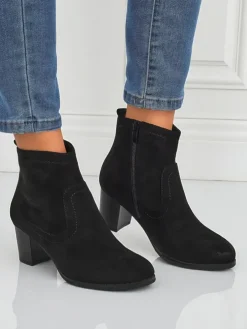 Botki damskie eko zamszowe na obcasie Crimson Echo