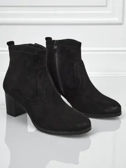 Botki damskie eko zamszowe na obcasie Crimson Echo