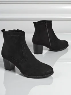 Botki damskie eko zamszowe na obcasie Crimson Echo