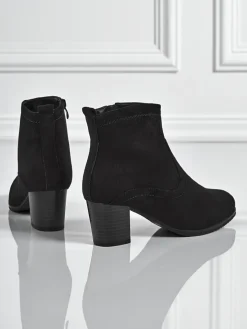 Botki damskie eko zamszowe na obcasie Crimson Echo