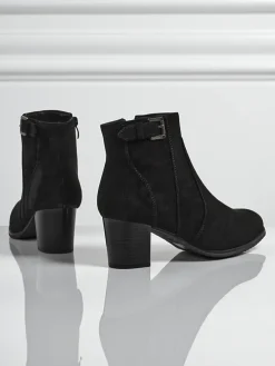 Botki damskie eko zamszowe na obcasie Crimson Dusk