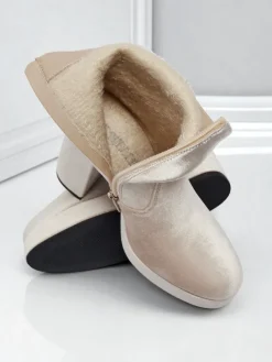 Botki damskie na słupku al'la Welur Miss