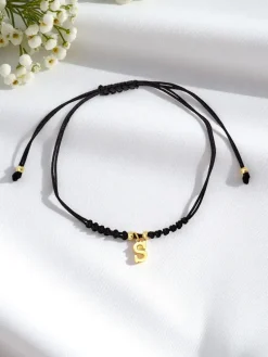 Bransoletka damska z literką "S"