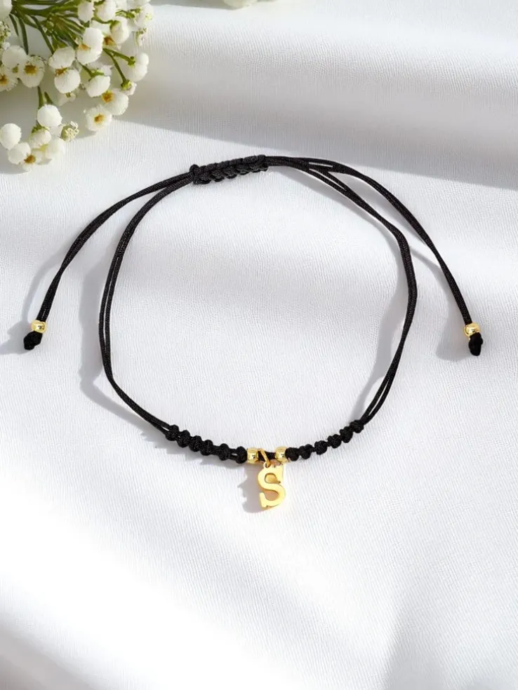 Bransoletka damska z literką "S"