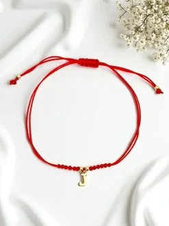 Bransoletka damska z literką "J"