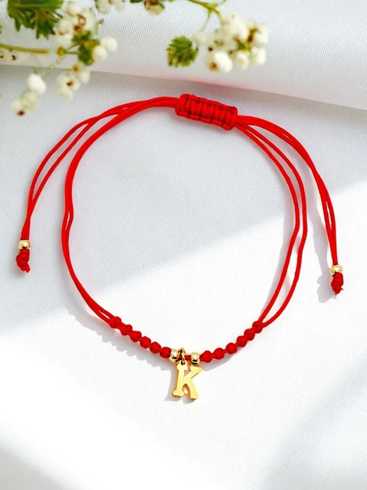 Bransoletka damska z literką "K"