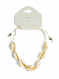 Bransoletka damska z muszelkami i regulacją