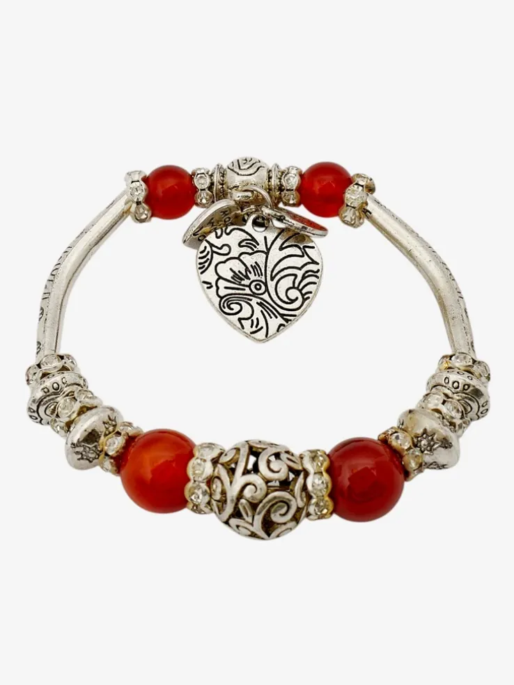 Bransoletka damska z serduszkami Heart Glitz