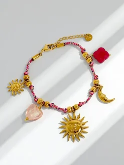 Bransoletka Solaria Lunae Aurelia –z charmsami słońce i księżyc